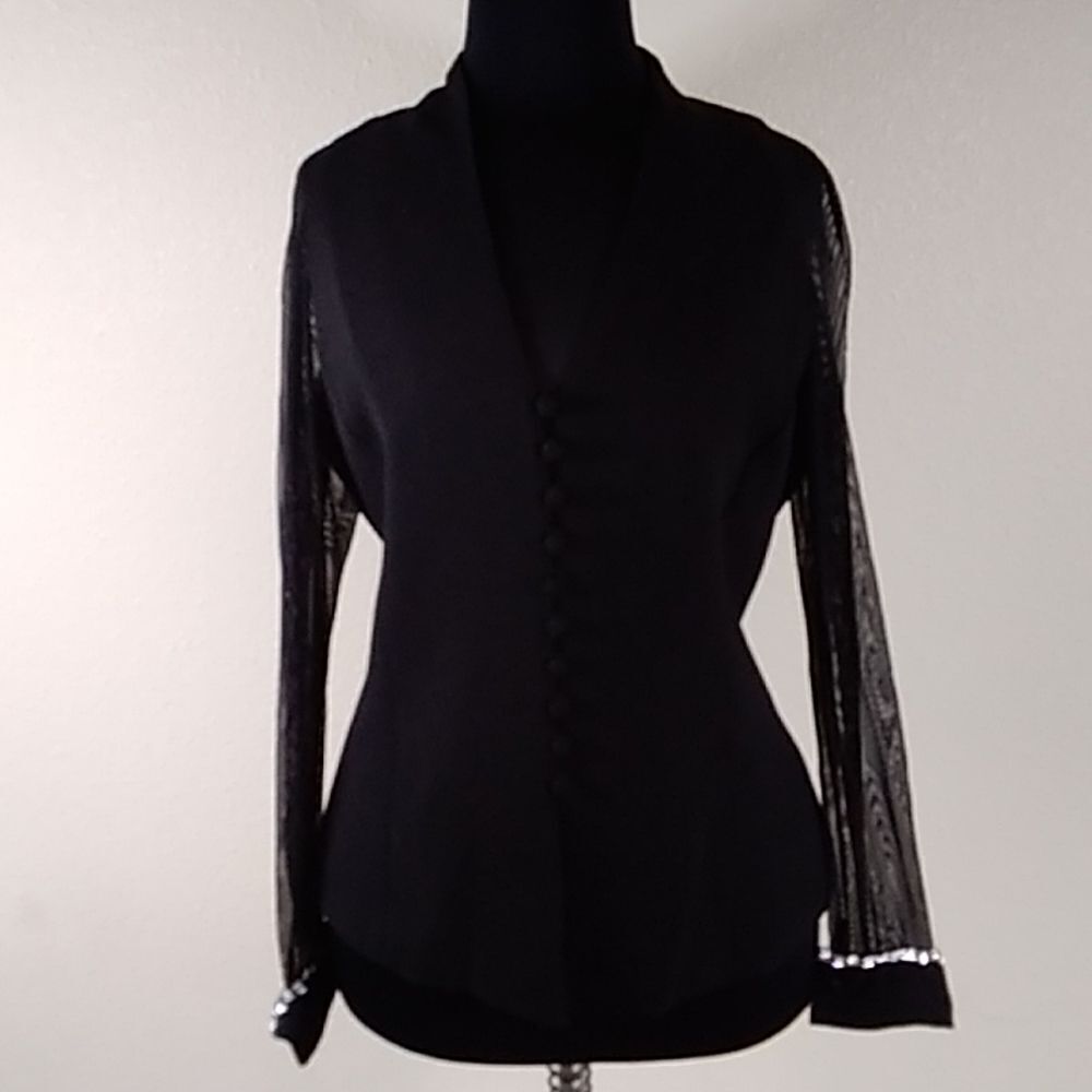 SHERRIE BLOOM PETER NOVIELLO CHETTA B EVENING WOMEN’S  BLOUSE SIZE 8